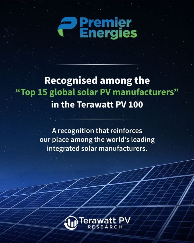 Premier Energies Among Top 15 Global PV Manufacturers