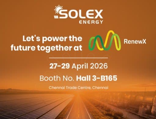 Solex Energy to Showcase Advanced Solar Technologies at RenewX Chennai 2026