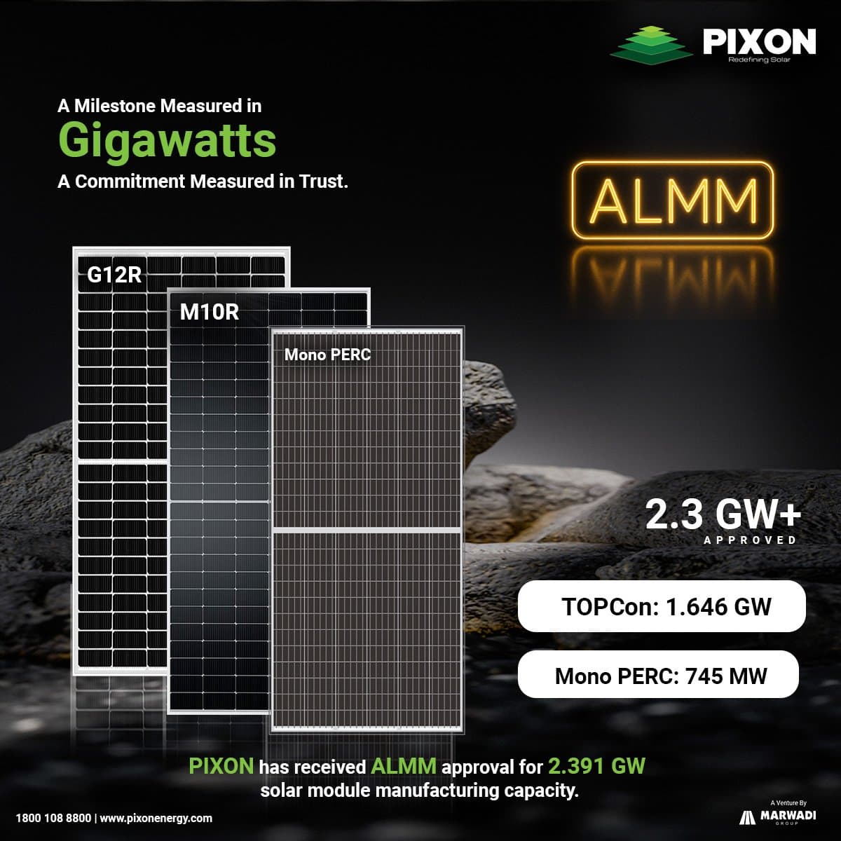 PIXON Secures ALMM Approval for 2.391 GW Solar Module Manufacturing Capacity
