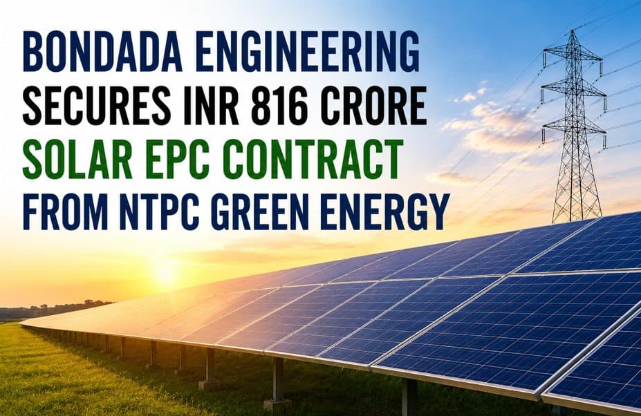 Bondada Engineering Secures INR 816 Crore Solar EPC Contact from NTPC Green Energy