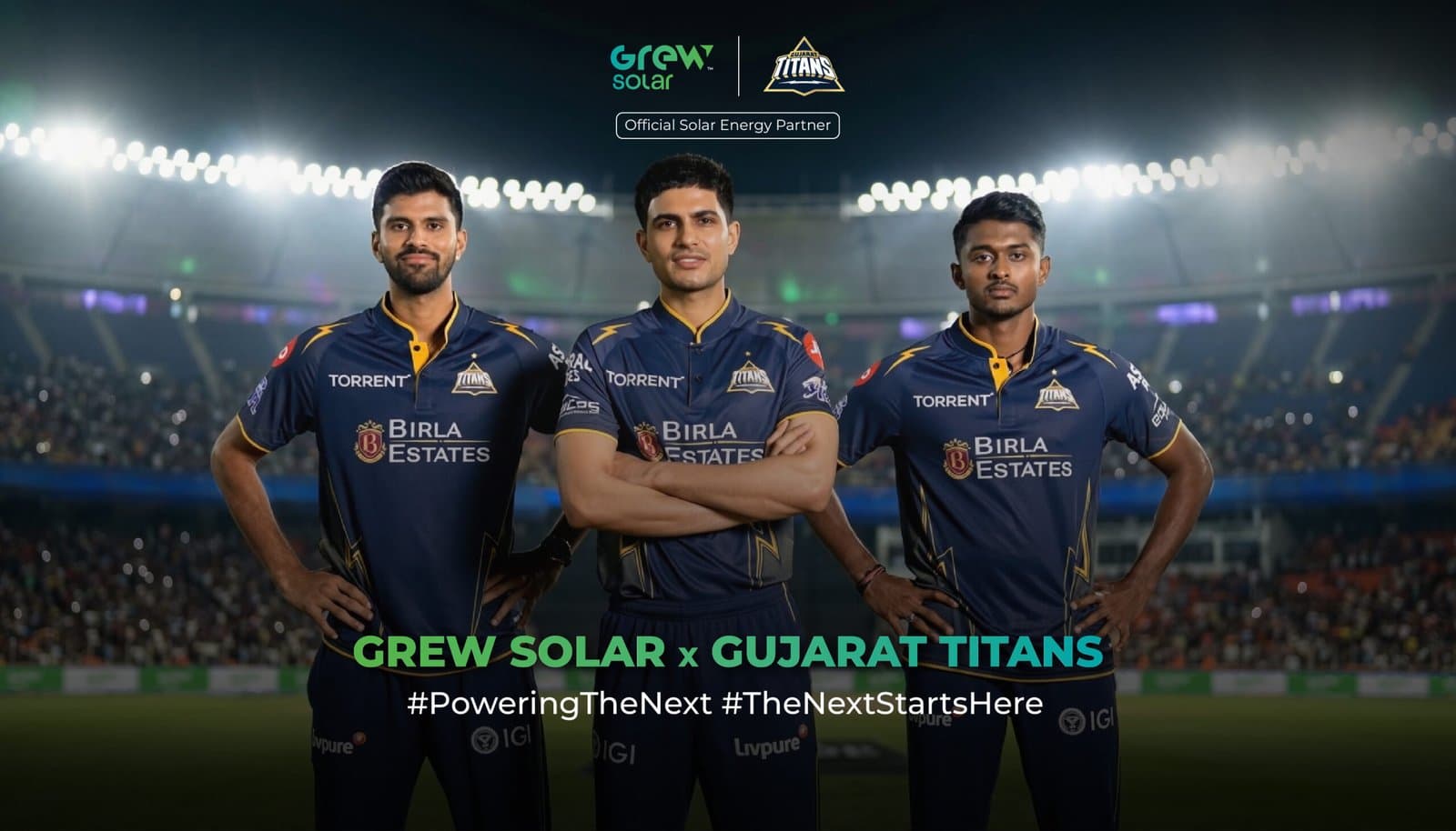 GREW Solar Launches Landmark Ad-film with Gujarat Titans Cricketers, Declaring ‘The Next Starts Here