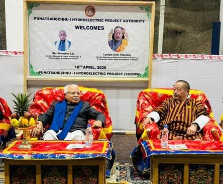 Union Power Minister Reviews Progress of Punatsangchhu Hydropower Projects in Bhutan