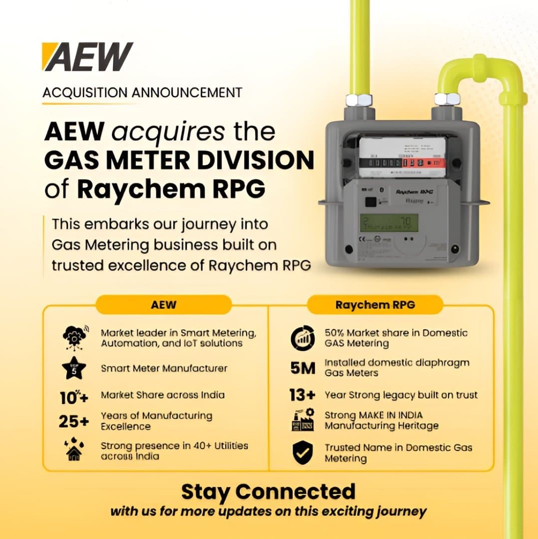 Allied Engineering Works Limited Acquires Raychem RPG Gas Meter Division