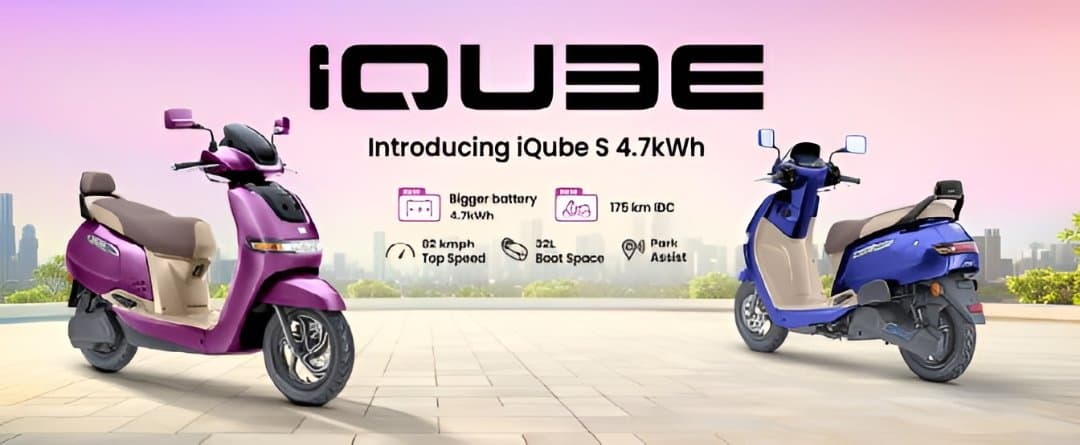 TVS Motor Company Expands Electric Scooter Line-Up with Launch of TVS iQube S 4.7 kWh Variant
